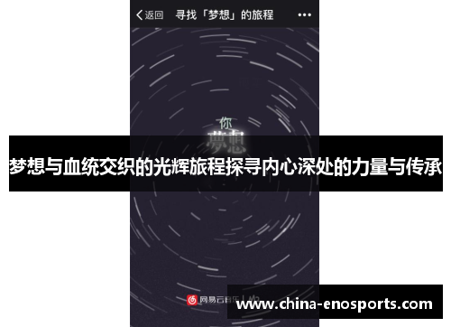 梦想与血统交织的光辉旅程探寻内心深处的力量与传承